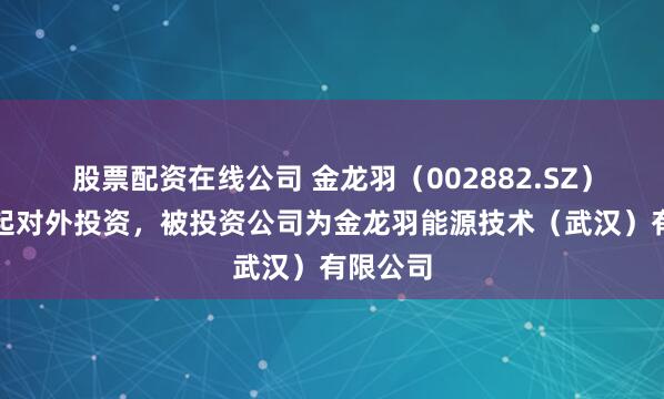 股票配资在线公司 金龙羽（002882.SZ）新增一起对外投资，被投资公司为金龙羽能源技术（武汉）有限公司